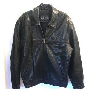 Guess Black Leather Jacket